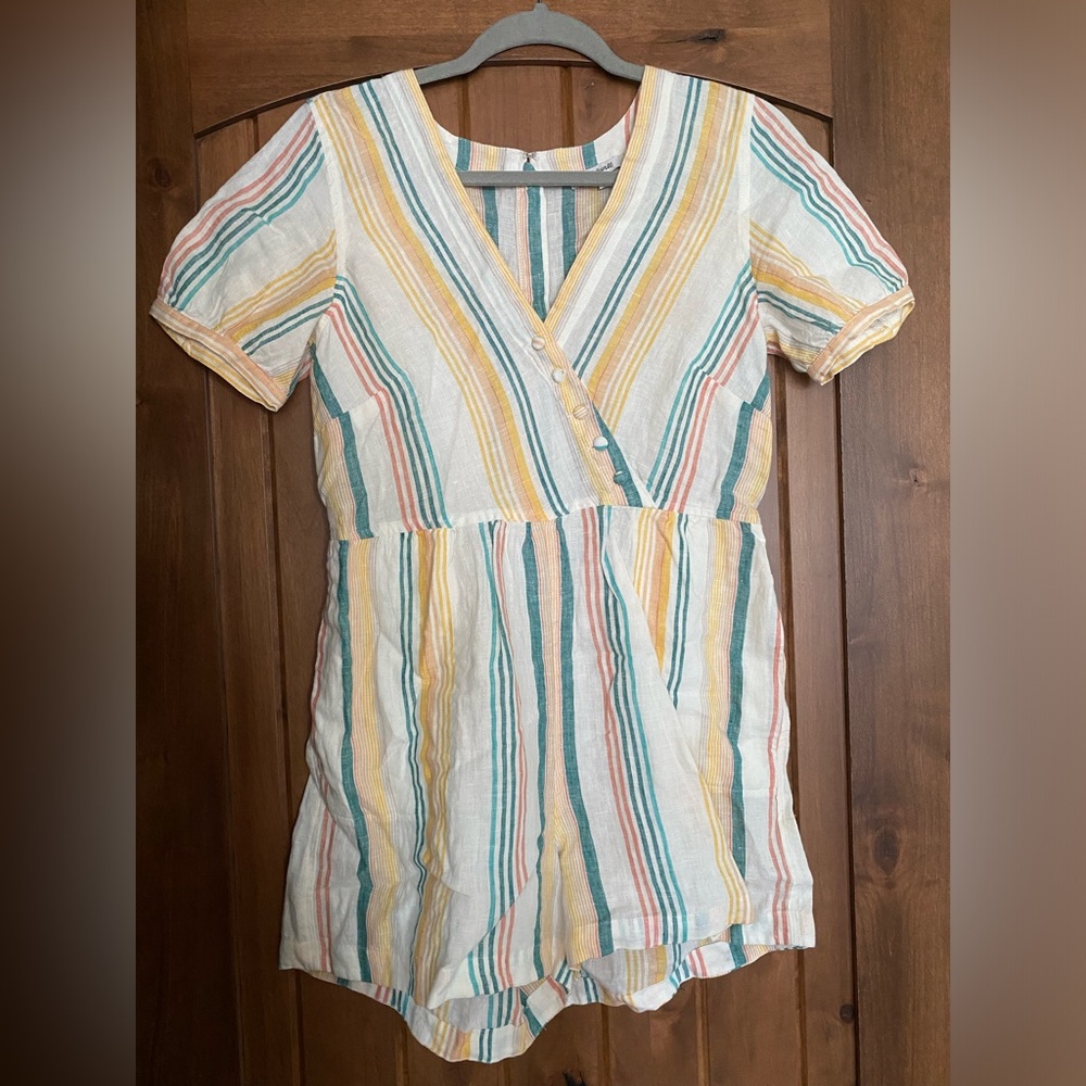 Madewell 100% linen Romper